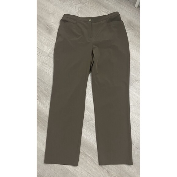 Chico's Pants Women's Zenergy lightweight casual Brown Chicos 1 office comfort - Picture 1 of 7